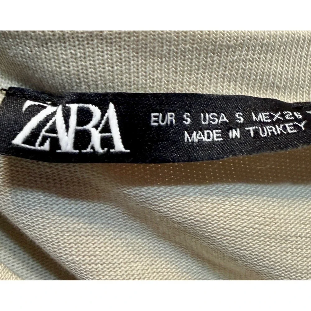 Zara Small Sage Green Dress Padded Shoulder Cotton Edgy Structured Streetwear